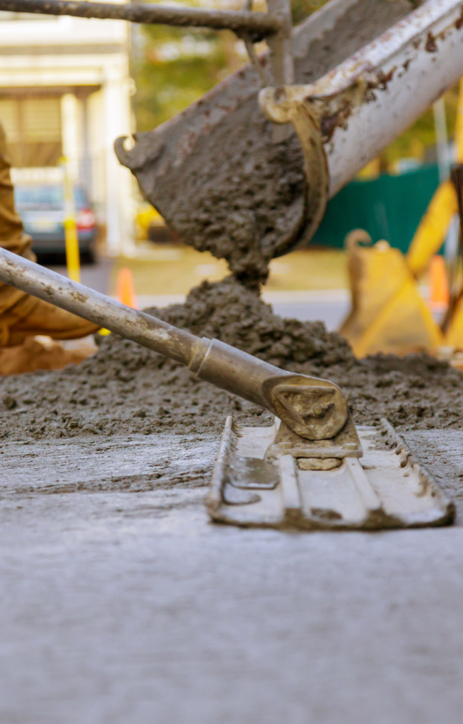 Pouring concrete